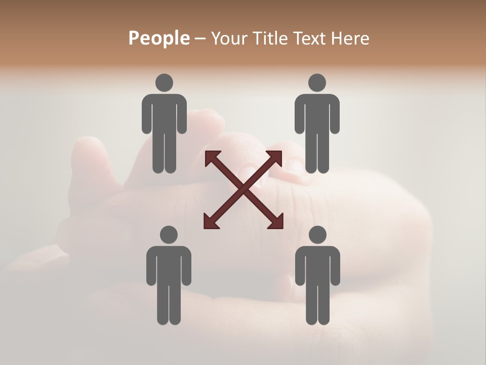 A Person Holding A Baby's Hand With The Words Name Of Presentation On It PowerPoint Template