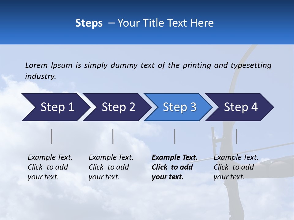 A Person Holding A Bow And Arrow In Front Of A Cloudy Sky PowerPoint Template