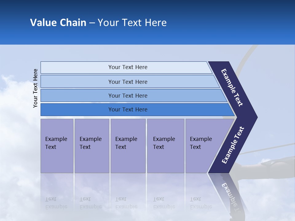 A Person Holding A Bow And Arrow In Front Of A Cloudy Sky PowerPoint Template