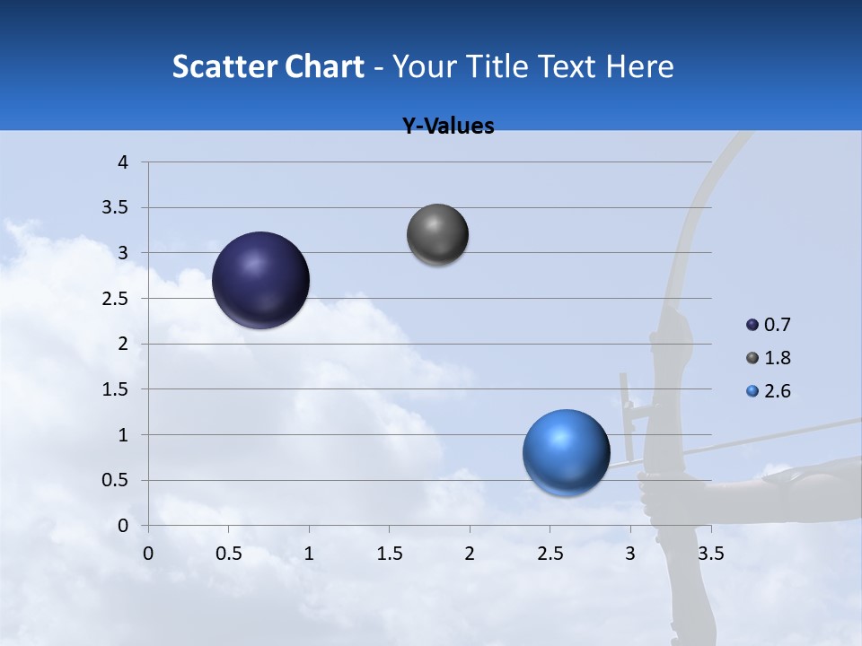 A Person Holding A Bow And Arrow In Front Of A Cloudy Sky PowerPoint Template