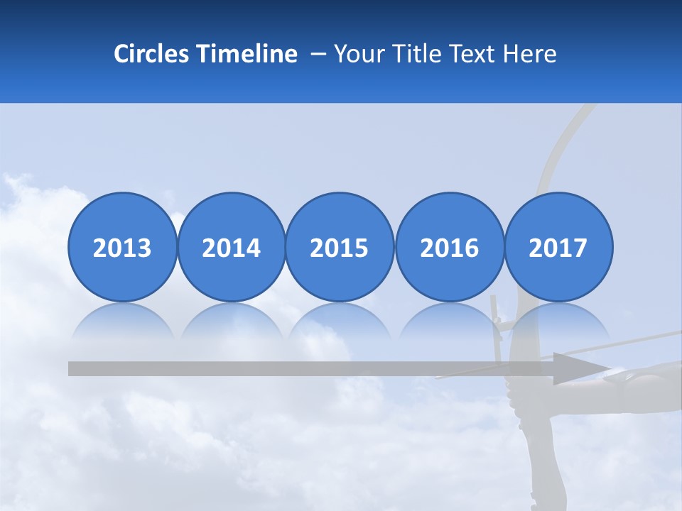 A Person Holding A Bow And Arrow In Front Of A Cloudy Sky PowerPoint Template