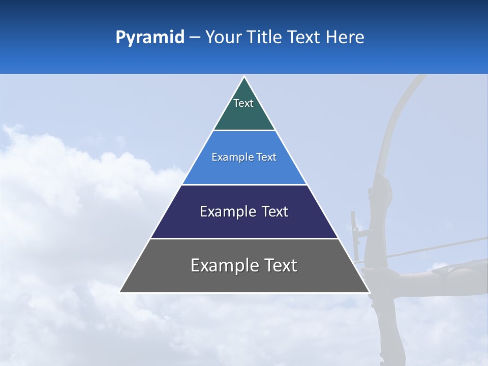 A Person Holding A Bow And Arrow In Front Of A Cloudy Sky PowerPoint Template