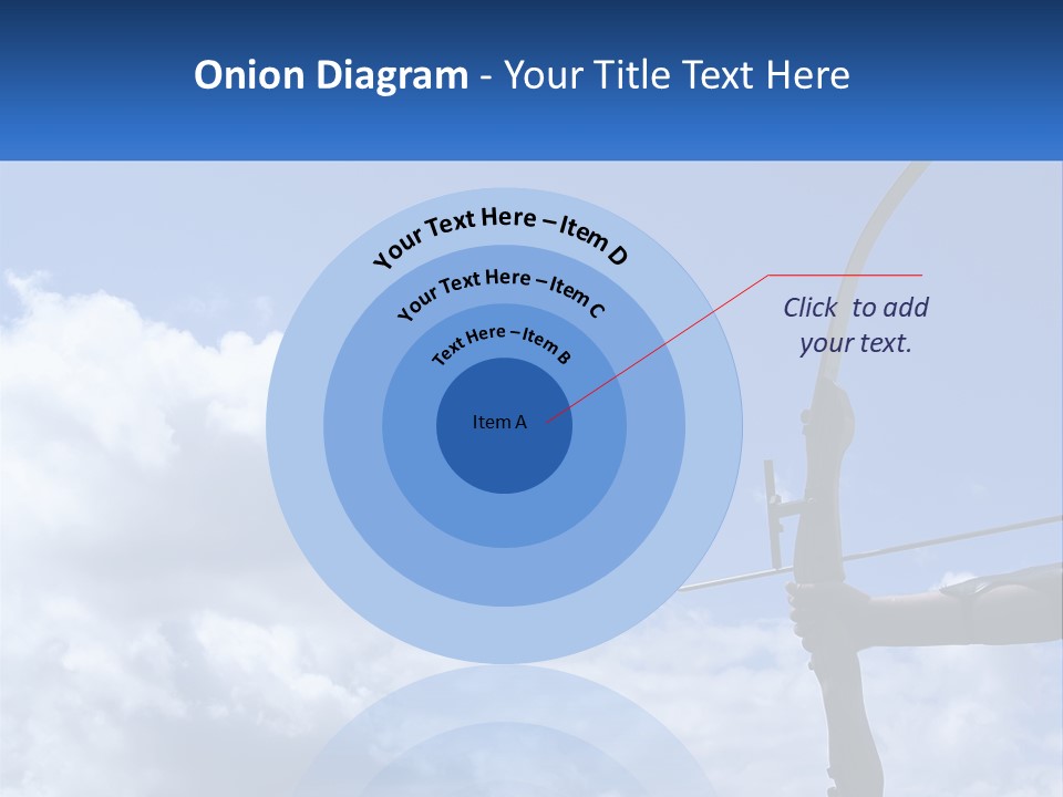 A Person Holding A Bow And Arrow In Front Of A Cloudy Sky PowerPoint Template