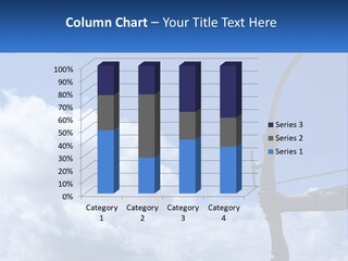 A Person Holding A Bow And Arrow In Front Of A Cloudy Sky PowerPoint Template