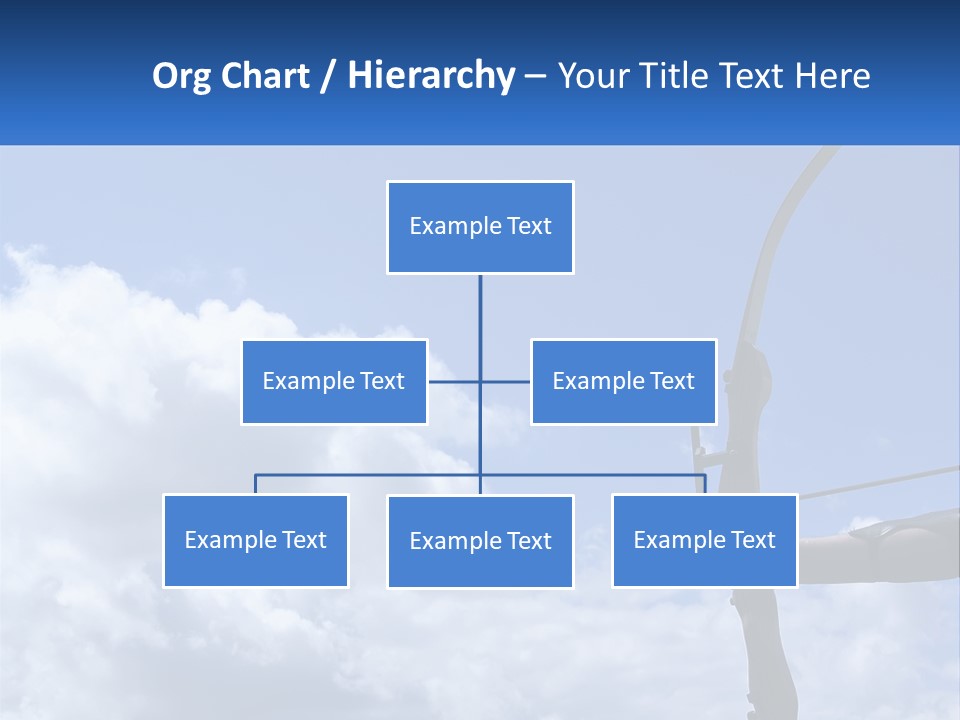 A Person Holding A Bow And Arrow In Front Of A Cloudy Sky PowerPoint Template