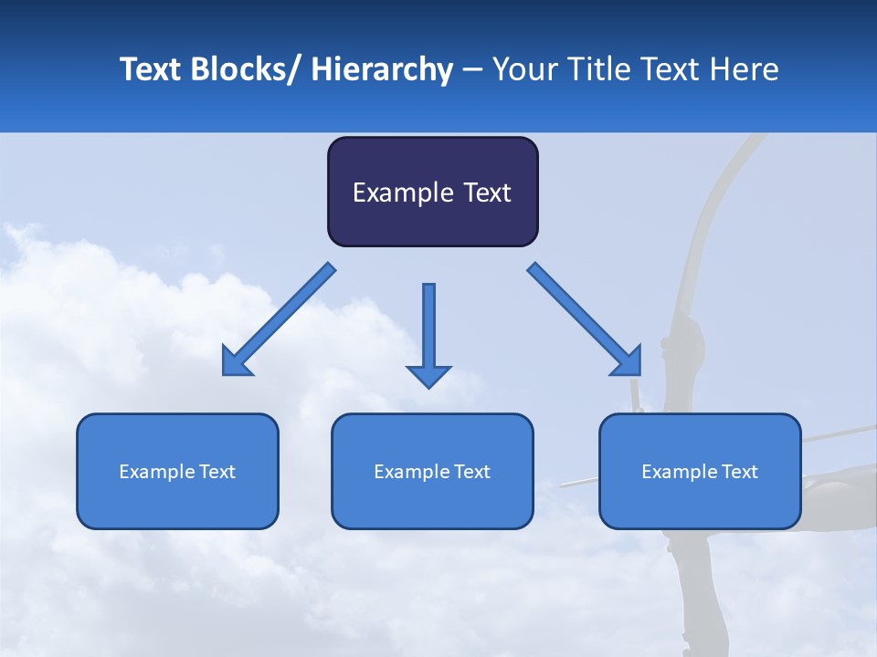 A Person Holding A Bow And Arrow In Front Of A Cloudy Sky PowerPoint Template