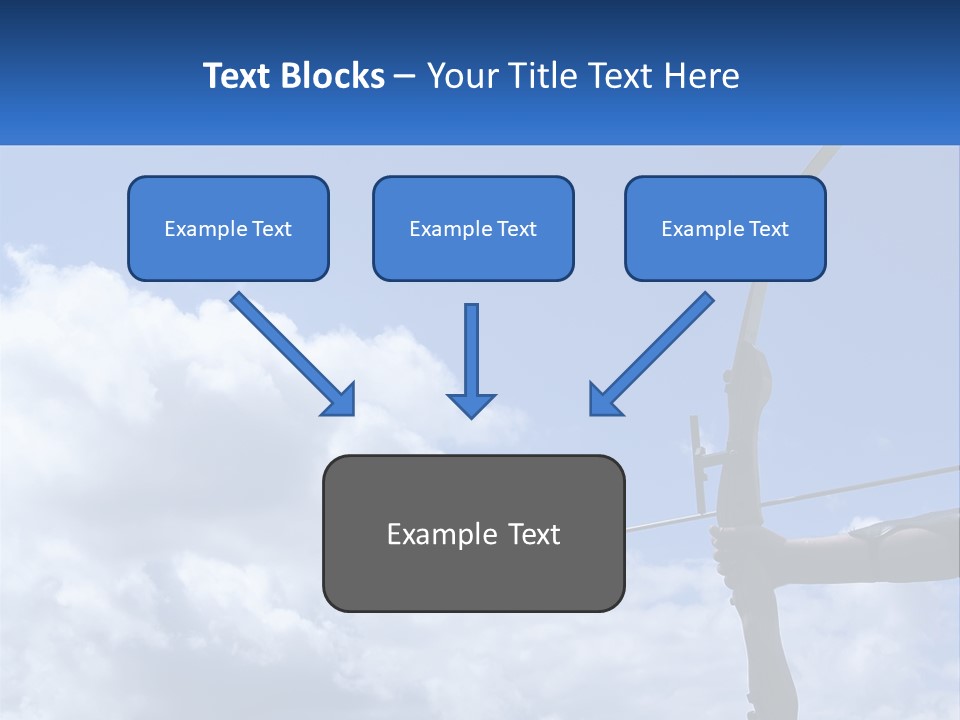A Person Holding A Bow And Arrow In Front Of A Cloudy Sky PowerPoint Template
