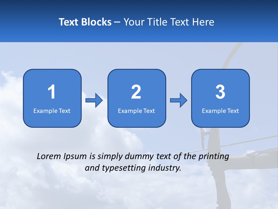 A Person Holding A Bow And Arrow In Front Of A Cloudy Sky PowerPoint Template