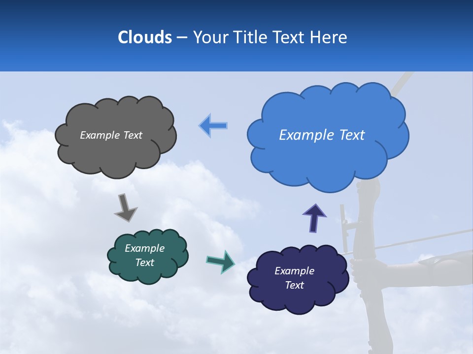 A Person Holding A Bow And Arrow In Front Of A Cloudy Sky PowerPoint Template