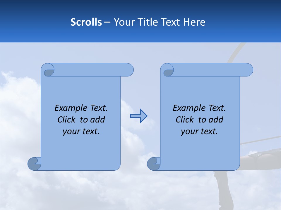 A Person Holding A Bow And Arrow In Front Of A Cloudy Sky PowerPoint Template