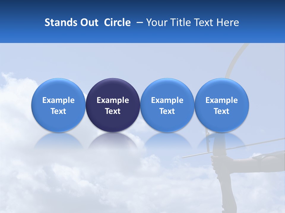 A Person Holding A Bow And Arrow In Front Of A Cloudy Sky PowerPoint Template