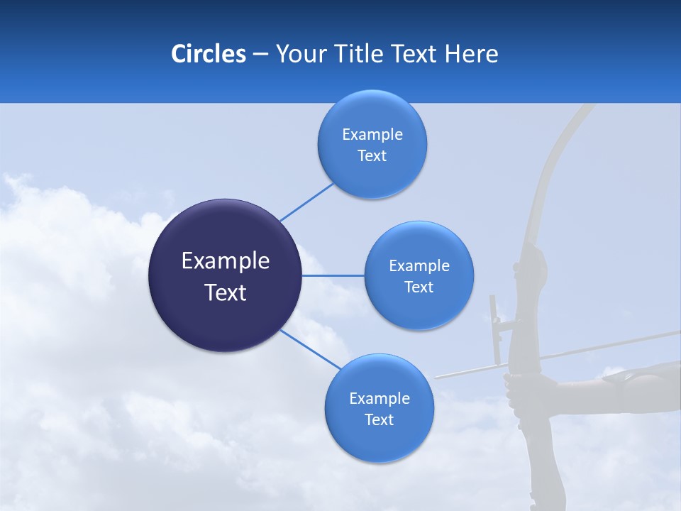 A Person Holding A Bow And Arrow In Front Of A Cloudy Sky PowerPoint Template