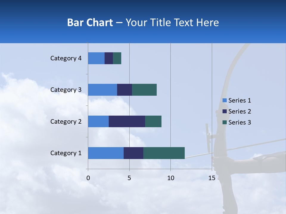 A Person Holding A Bow And Arrow In Front Of A Cloudy Sky PowerPoint Template