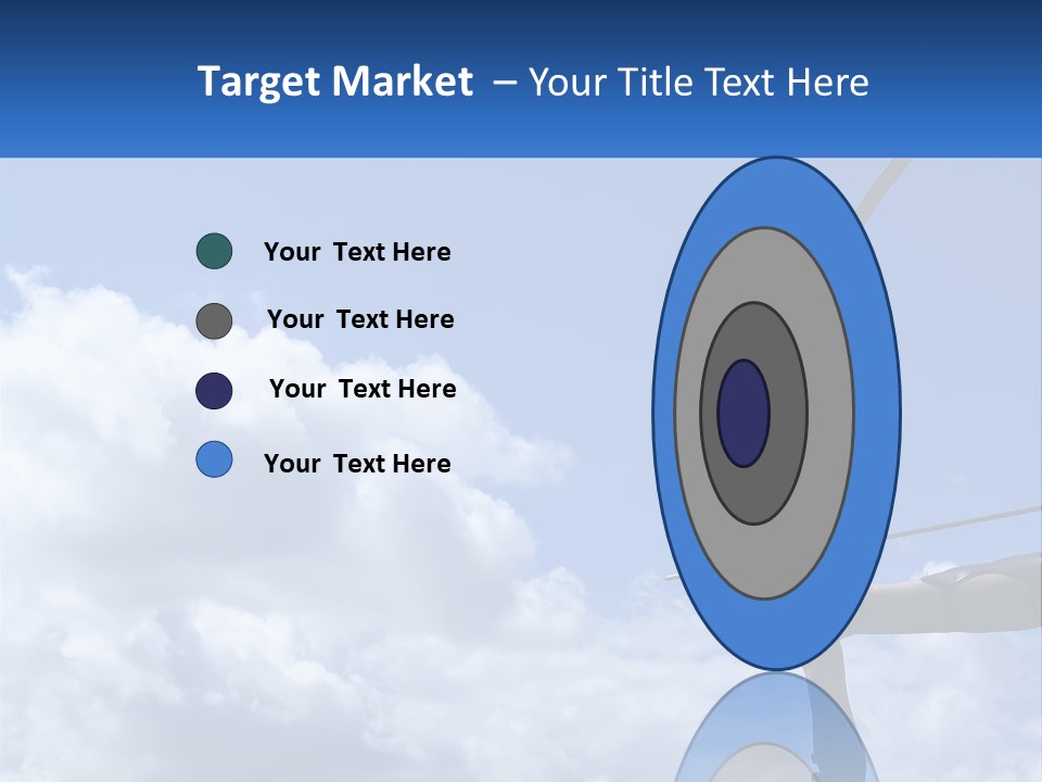 A Person Holding A Bow And Arrow In Front Of A Cloudy Sky PowerPoint Template