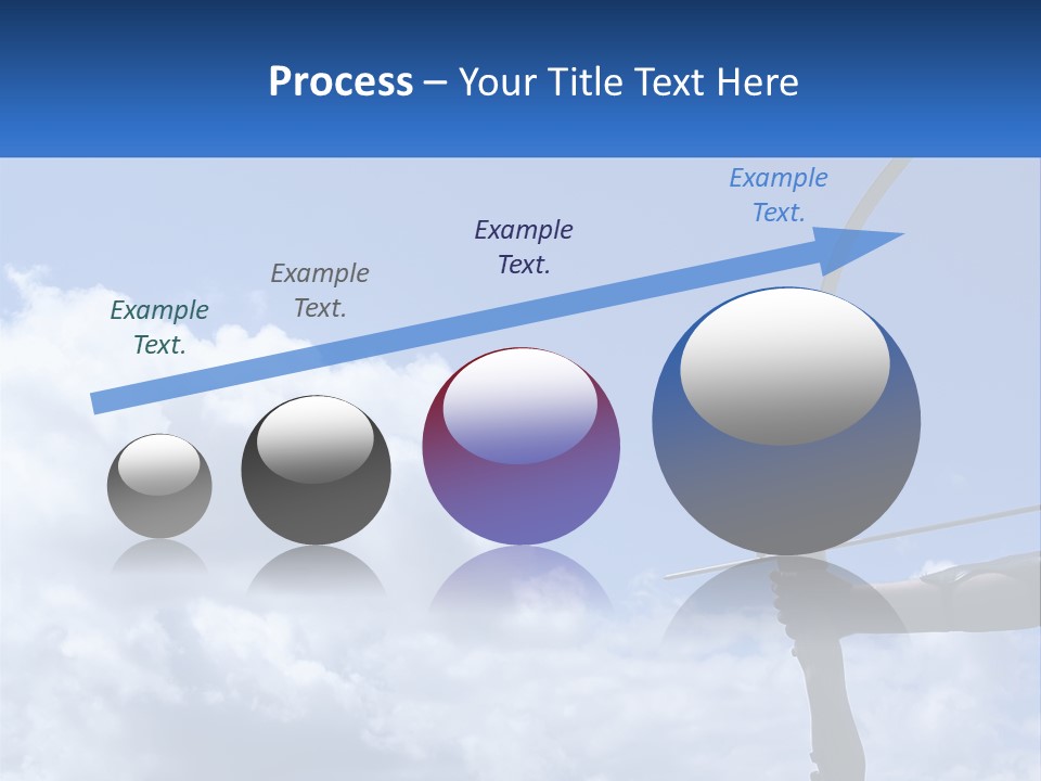 A Person Holding A Bow And Arrow In Front Of A Cloudy Sky PowerPoint Template