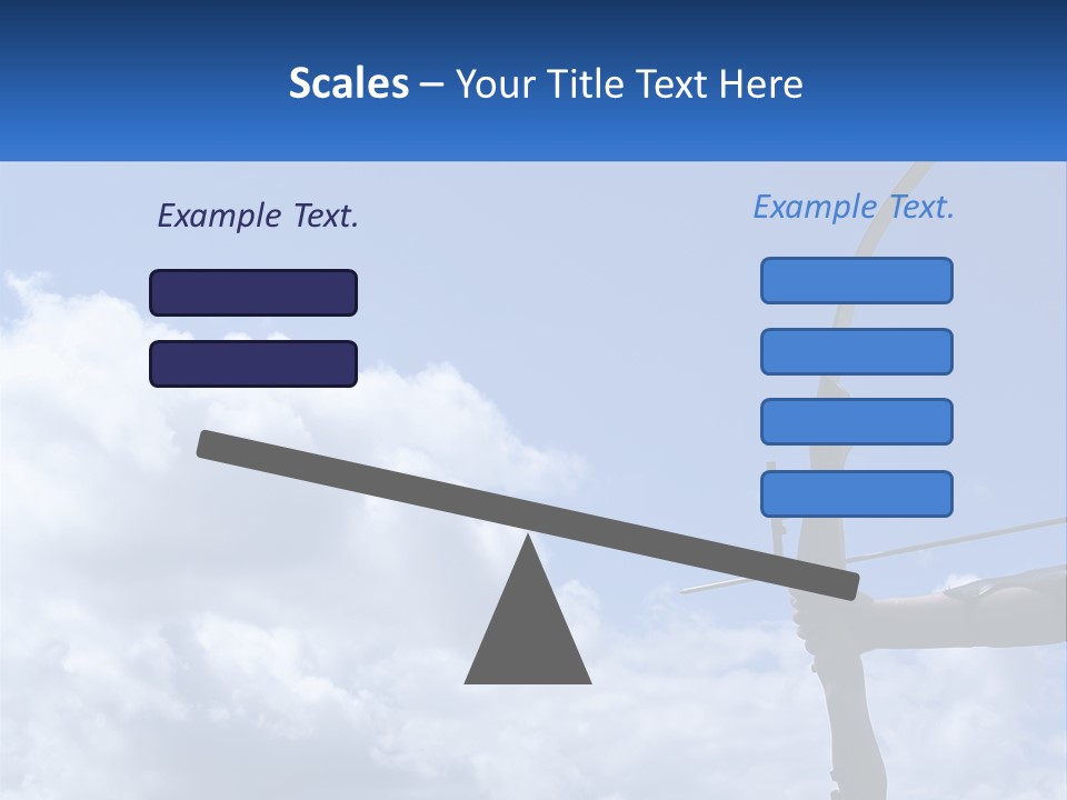 A Person Holding A Bow And Arrow In Front Of A Cloudy Sky PowerPoint Template