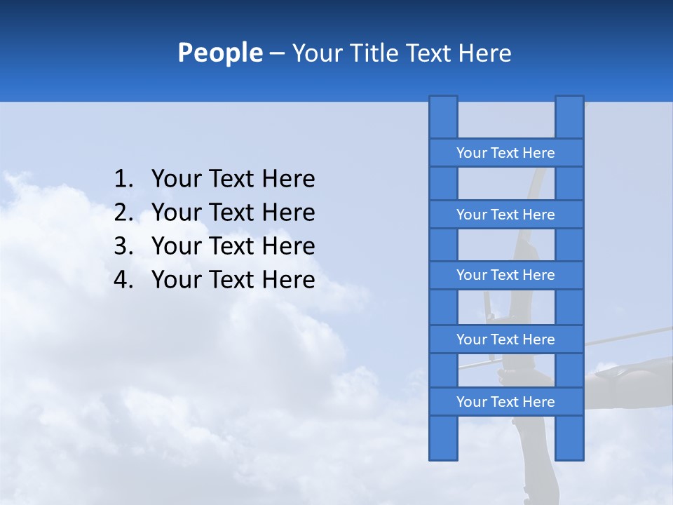 A Person Holding A Bow And Arrow In Front Of A Cloudy Sky PowerPoint Template