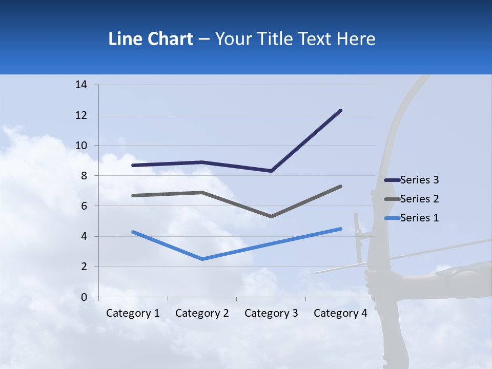 A Person Holding A Bow And Arrow In Front Of A Cloudy Sky PowerPoint Template