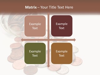 A Jar Filled With Lots Of Coins Sitting On Top Of A Table PowerPoint Template