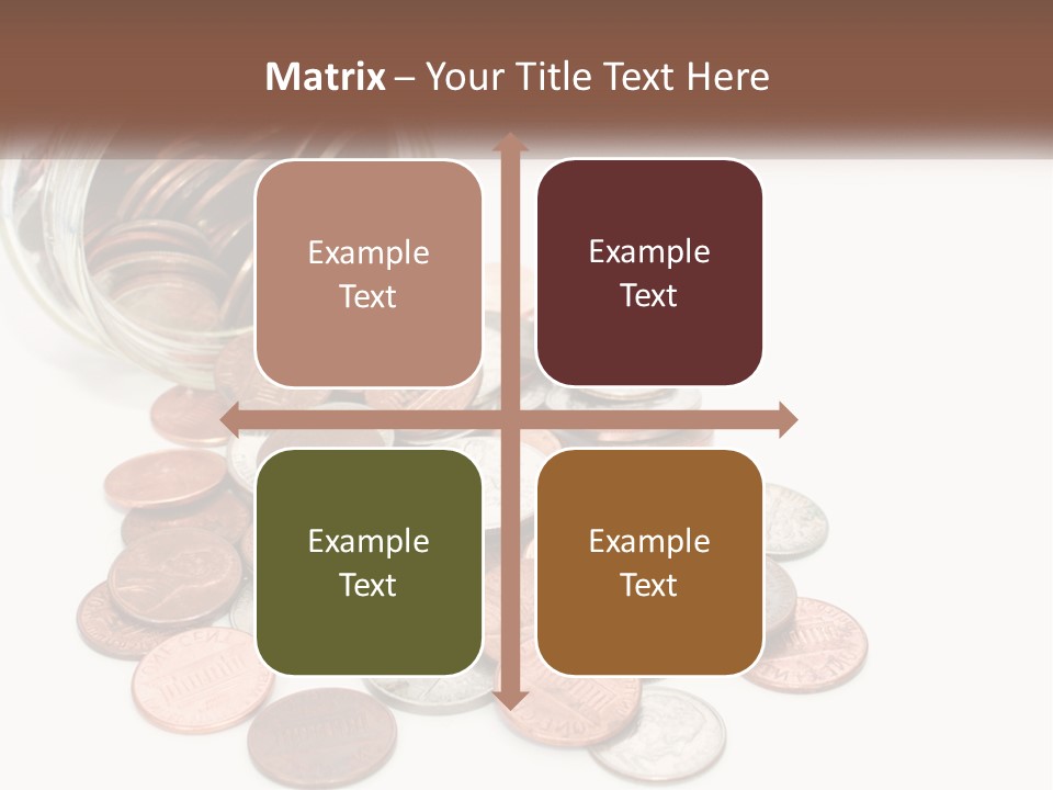 A Jar Filled With Lots Of Coins Sitting On Top Of A Table PowerPoint Template