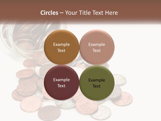 A Jar Filled With Lots Of Coins Sitting On Top Of A Table PowerPoint Template