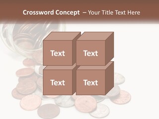A Jar Filled With Lots Of Coins Sitting On Top Of A Table PowerPoint Template