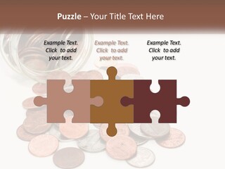 A Jar Filled With Lots Of Coins Sitting On Top Of A Table PowerPoint Template