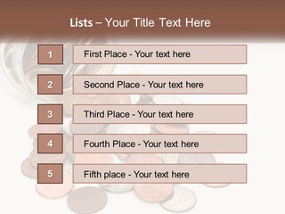 A Jar Filled With Lots Of Coins Sitting On Top Of A Table PowerPoint Template