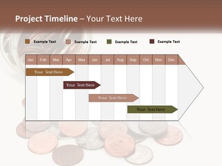 A Jar Filled With Lots Of Coins Sitting On Top Of A Table PowerPoint Template