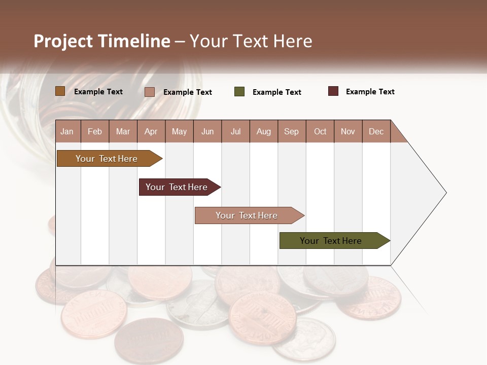 A Jar Filled With Lots Of Coins Sitting On Top Of A Table PowerPoint Template