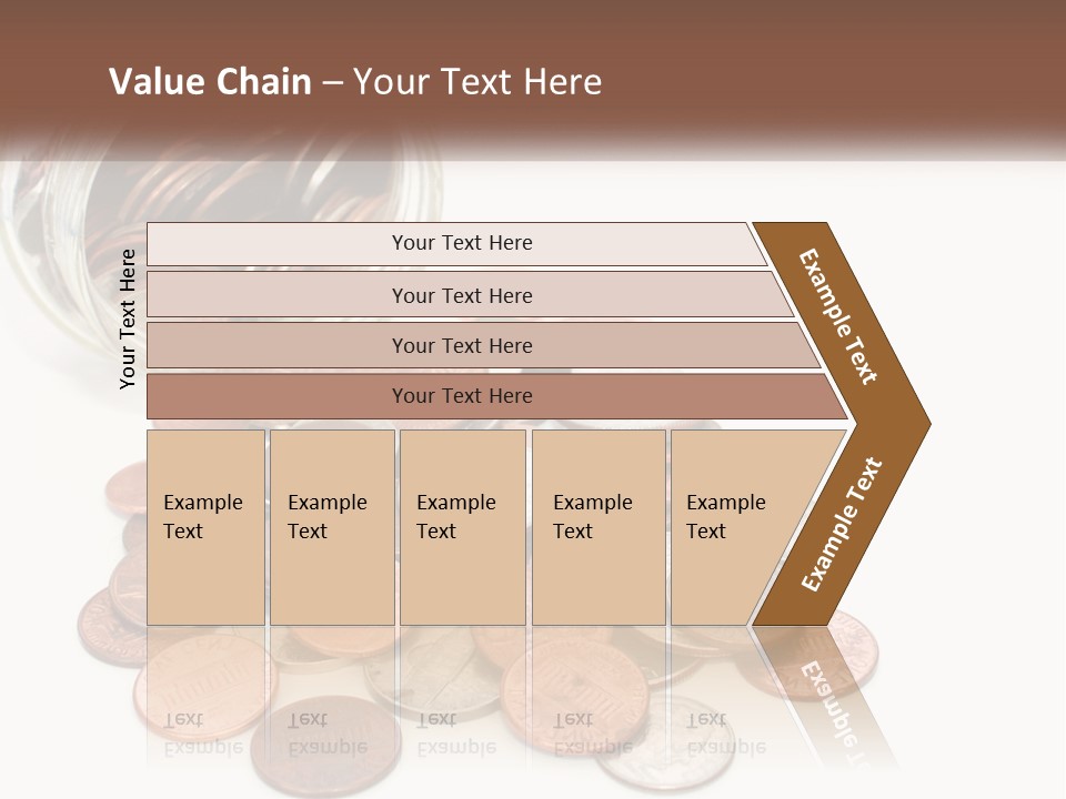 A Jar Filled With Lots Of Coins Sitting On Top Of A Table PowerPoint Template