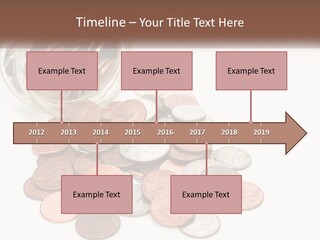 A Jar Filled With Lots Of Coins Sitting On Top Of A Table PowerPoint Template