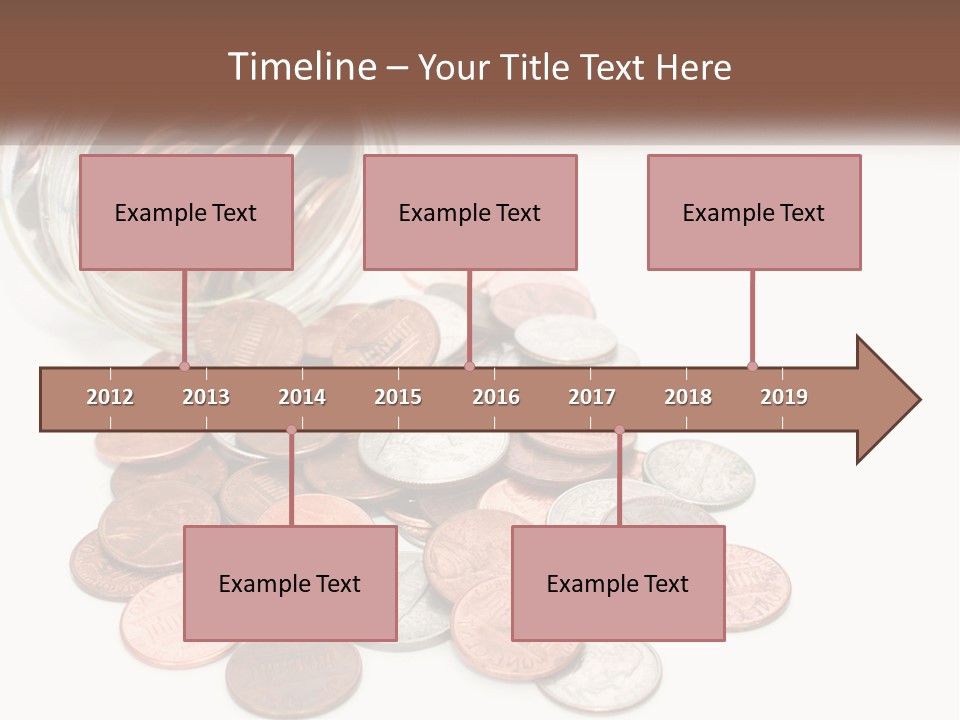 A Jar Filled With Lots Of Coins Sitting On Top Of A Table PowerPoint Template
