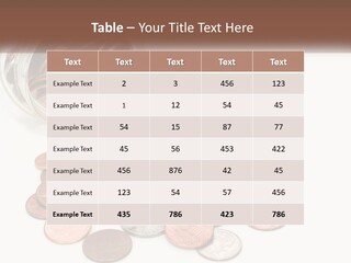 A Jar Filled With Lots Of Coins Sitting On Top Of A Table PowerPoint Template