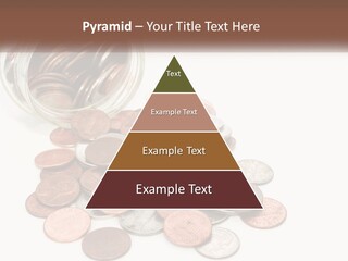 A Jar Filled With Lots Of Coins Sitting On Top Of A Table PowerPoint Template