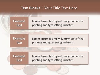 A Jar Filled With Lots Of Coins Sitting On Top Of A Table PowerPoint Template