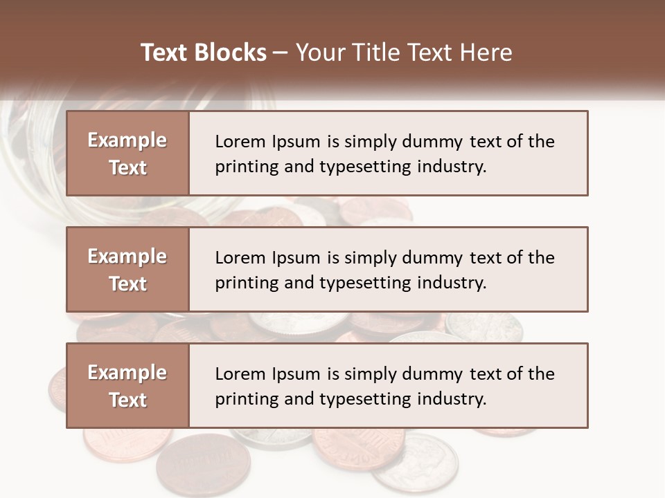 A Jar Filled With Lots Of Coins Sitting On Top Of A Table PowerPoint Template