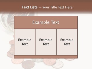 A Jar Filled With Lots Of Coins Sitting On Top Of A Table PowerPoint Template