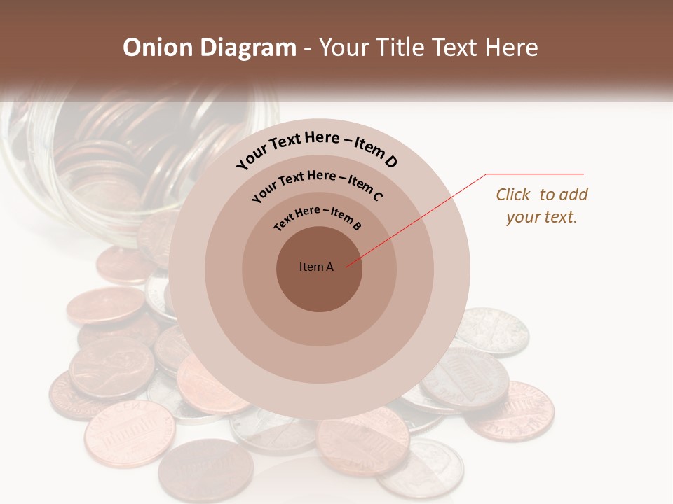 A Jar Filled With Lots Of Coins Sitting On Top Of A Table PowerPoint Template