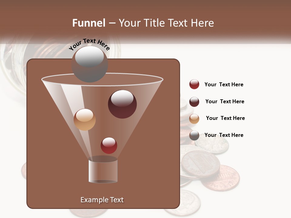 A Jar Filled With Lots Of Coins Sitting On Top Of A Table PowerPoint Template