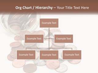 A Jar Filled With Lots Of Coins Sitting On Top Of A Table PowerPoint Template