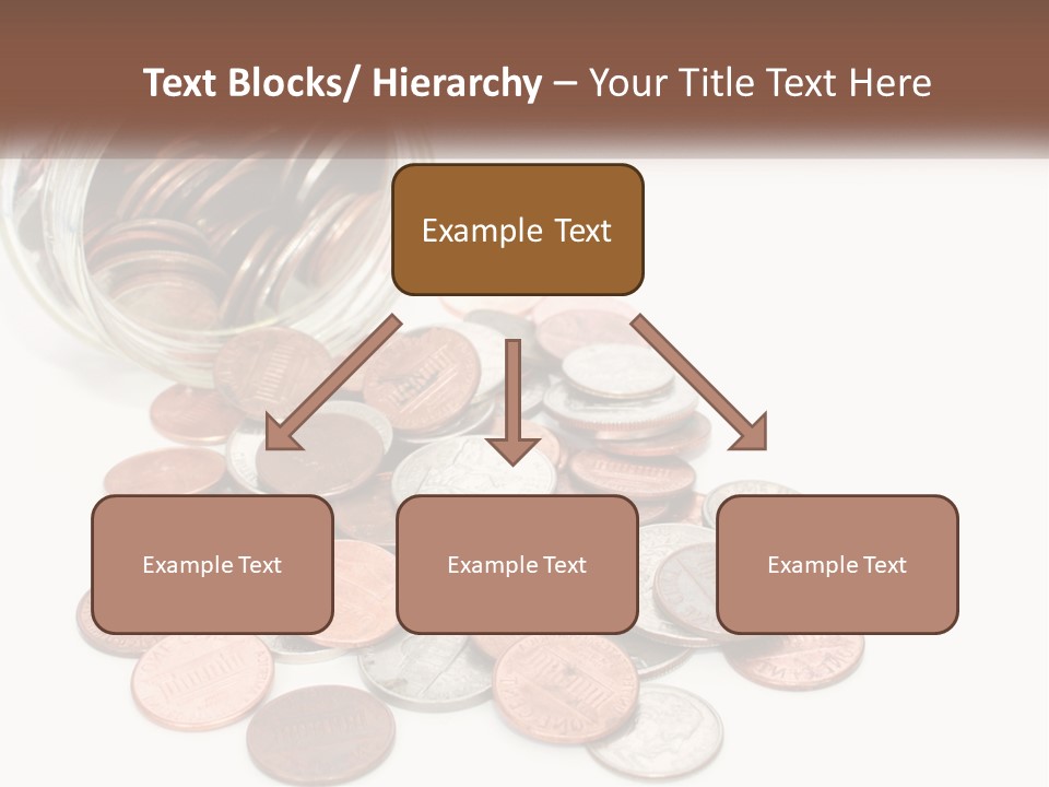 A Jar Filled With Lots Of Coins Sitting On Top Of A Table PowerPoint Template