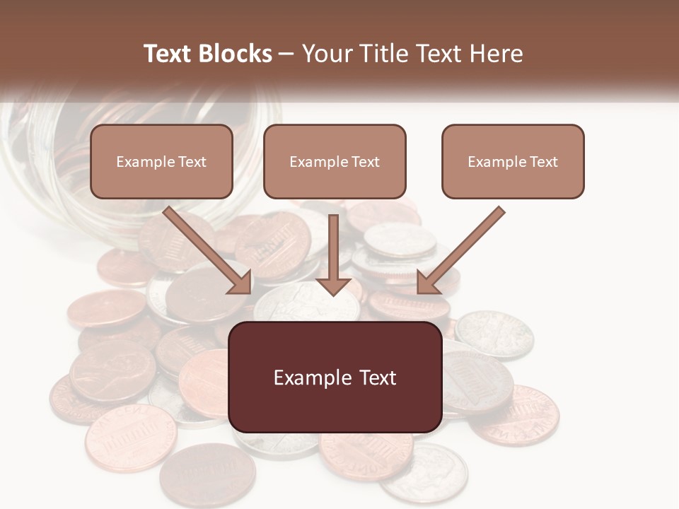 A Jar Filled With Lots Of Coins Sitting On Top Of A Table PowerPoint Template