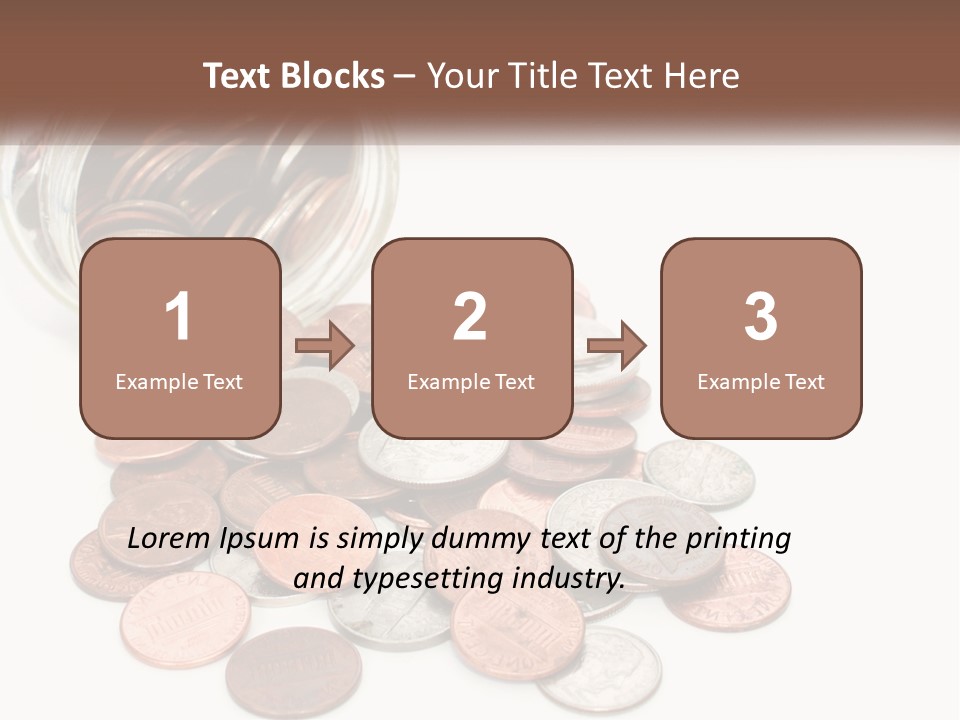 A Jar Filled With Lots Of Coins Sitting On Top Of A Table PowerPoint Template