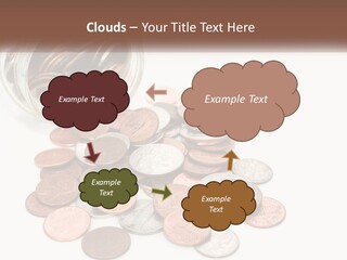 A Jar Filled With Lots Of Coins Sitting On Top Of A Table PowerPoint Template
