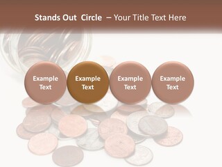 A Jar Filled With Lots Of Coins Sitting On Top Of A Table PowerPoint Template