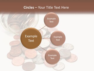 A Jar Filled With Lots Of Coins Sitting On Top Of A Table PowerPoint Template
