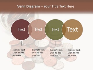 A Jar Filled With Lots Of Coins Sitting On Top Of A Table PowerPoint Template