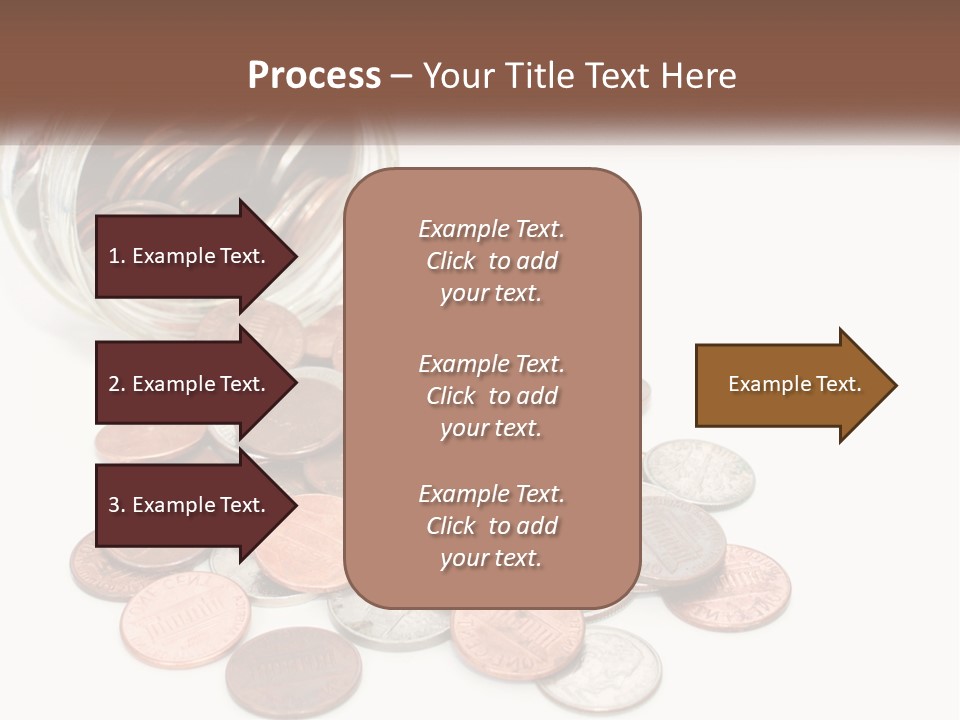A Jar Filled With Lots Of Coins Sitting On Top Of A Table PowerPoint Template