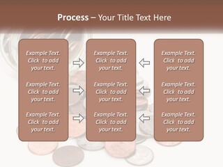 A Jar Filled With Lots Of Coins Sitting On Top Of A Table PowerPoint Template